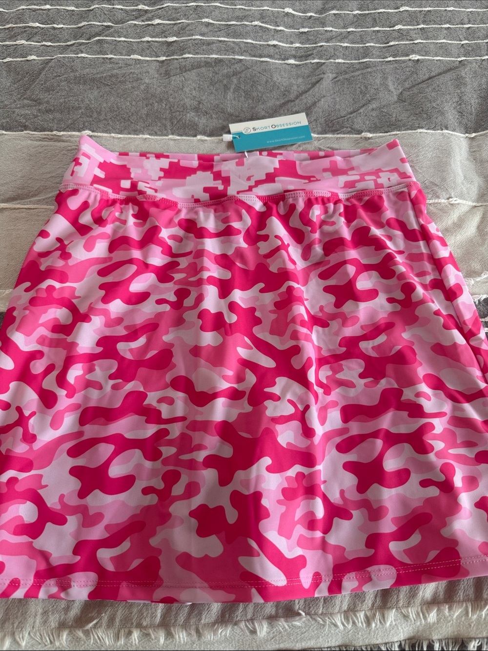 Pink Camo Athletic Mini Skirt